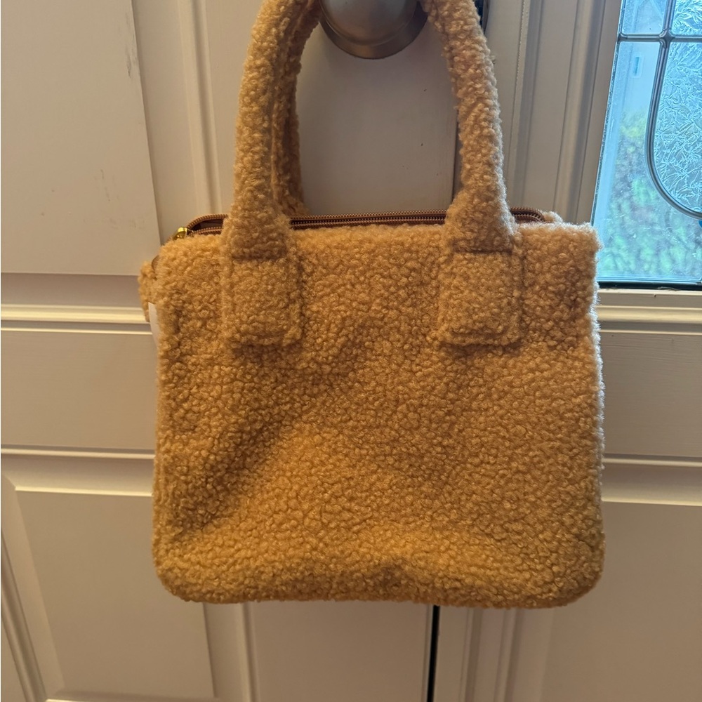 JCREW Small Shearling Tote Bag